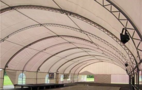 Estructura carpa tipo Hangar, vista interna